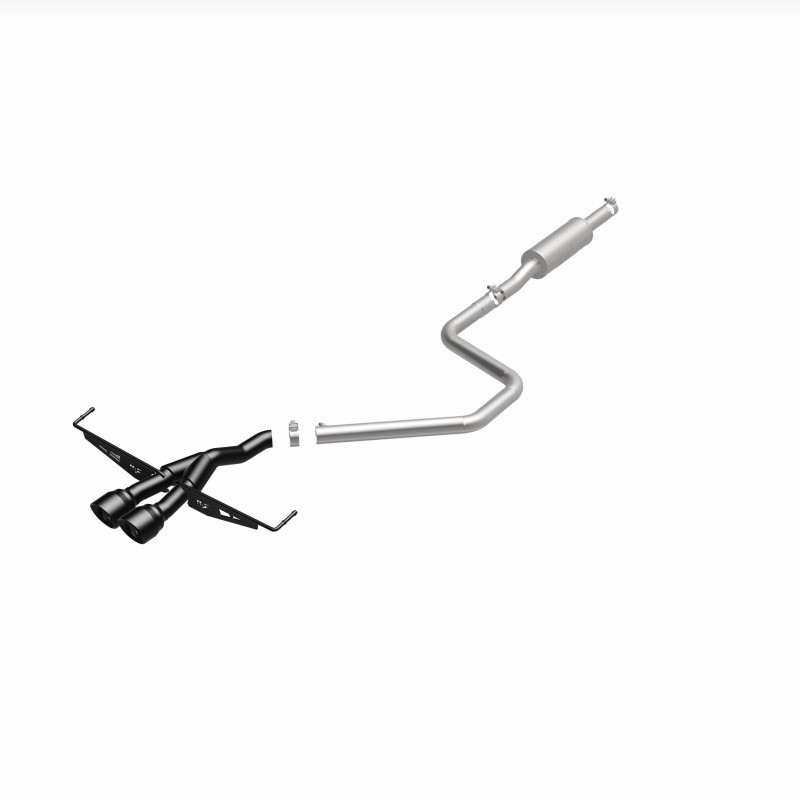 MagnaFlow 2019 Hyundai Veloster 1.6L 2.5in Center Exit Stainless Steel Cat-Back Exhaust w/Blk Tips - 19455