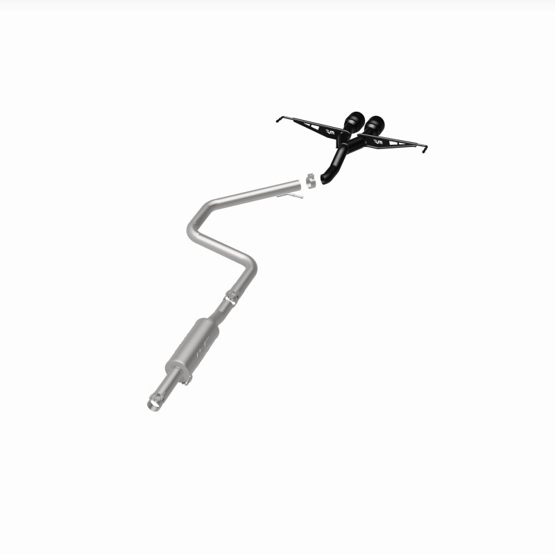 MagnaFlow 2019 Hyundai Veloster 1.6L 2.5in Center Exit Stainless Steel Cat-Back Exhaust w/Blk Tips - 19455