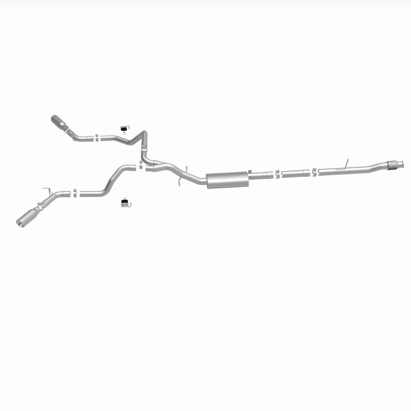 MagnaFlow 2019 Chevy Silverado 1500 V8 5.3L Street Series Dual Split Exit Exhaust w/ Polished Tips - 19473