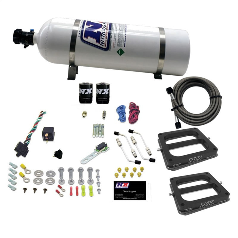 Nitrous Express Dual/Dominator/Alcohol Nitrous Kit (50-300HP) w/15lb Bottle - 30275-15