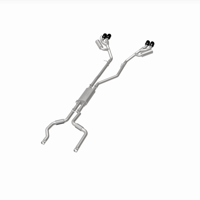 MagnaFlow 20-21 Ford Explorer 3.0L V6 Dual Exit Quad Black Chrome Tip Street Series Cat-Back Exhaust - 19515