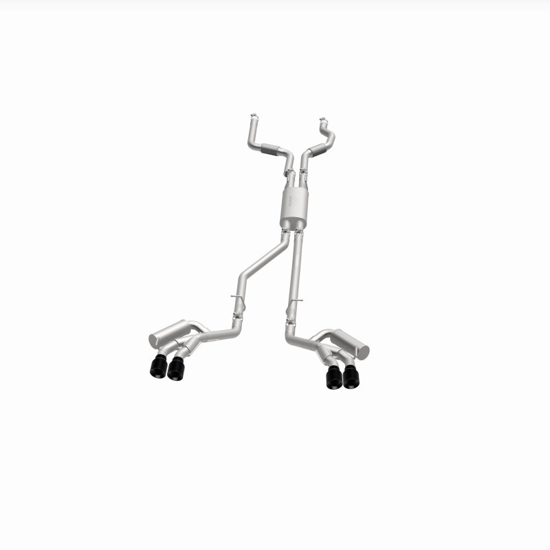 MagnaFlow 20-21 Ford Explorer 3.0L V6 Dual Exit Quad Black Chrome Tip Street Series Cat-Back Exhaust - 19515