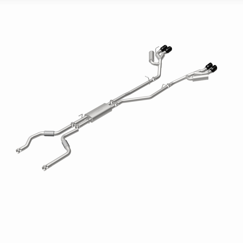 MagnaFlow 20-21 Ford Explorer 3.0L V6 Dual Exit Quad Black Chrome Tip Street Series Cat-Back Exhaust - 19515