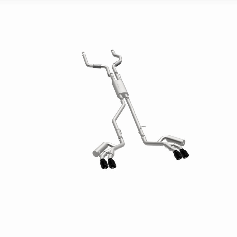 MagnaFlow 20-21 Ford Explorer 3.0L V6 Dual Exit Quad Black Chrome Tip Street Series Cat-Back Exhaust - 19515