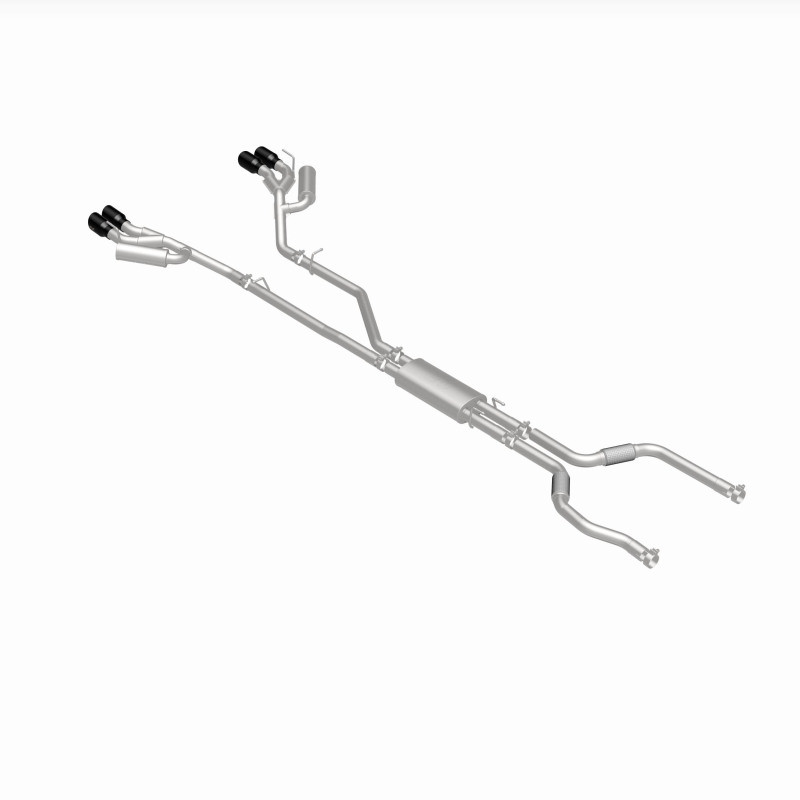 MagnaFlow 20-21 Ford Explorer 3.0L V6 Dual Exit Quad Black Chrome Tip Street Series Cat-Back Exhaust - 19515