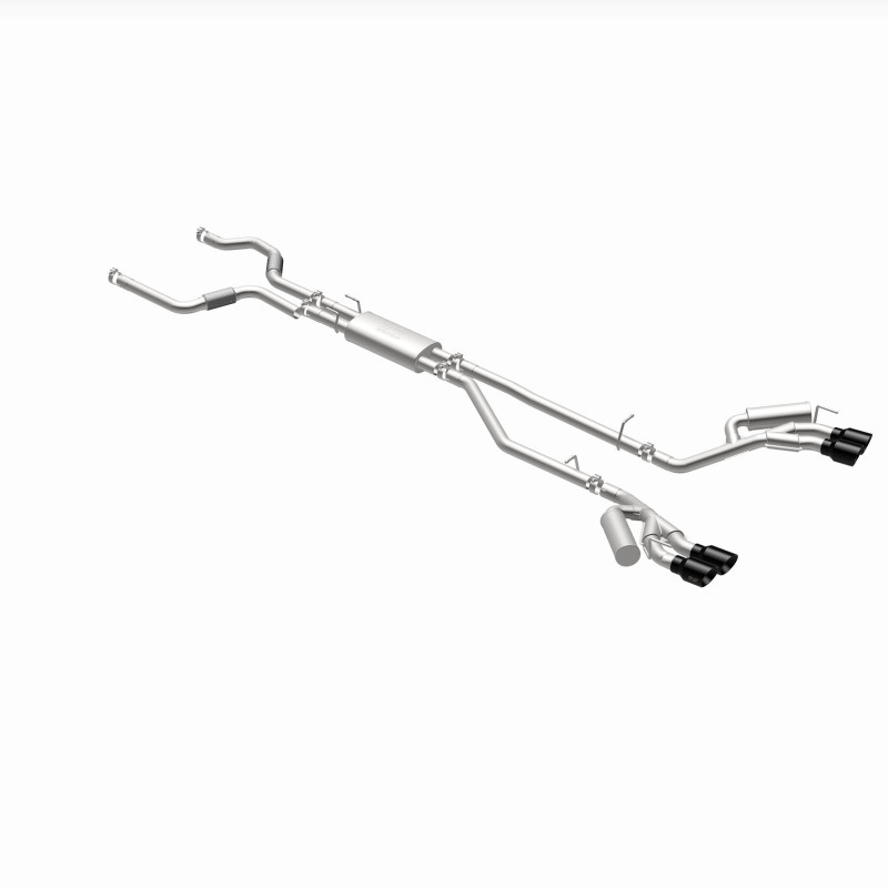 MagnaFlow 20-21 Ford Explorer 3.0L V6 Dual Exit Quad Black Chrome Tip Street Series Cat-Back Exhaust - 19515