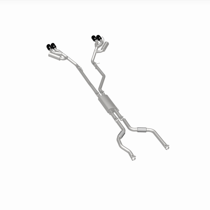 MagnaFlow 20-21 Ford Explorer 3.0L V6 Dual Exit Quad Black Chrome Tip Street Series Cat-Back Exhaust - 19515
