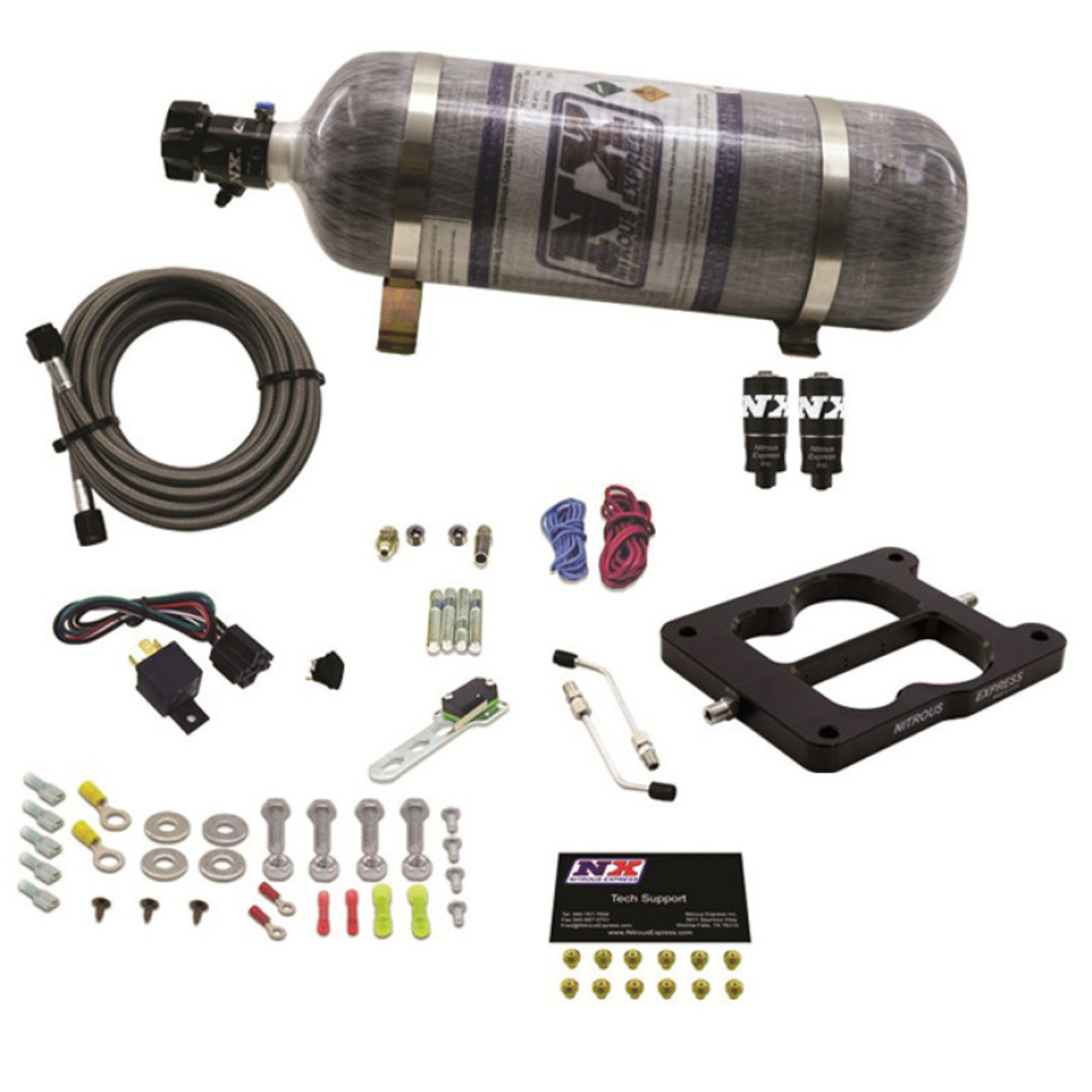 Nitrous Express Q-Jet/Holley Spread Bore Hitman Plus Nitrous Kit w/Composite Bottle - 40081-12