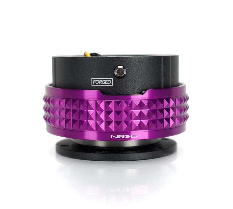 NRG Quick Release Kit - Pyramid Edition - Black Body / Purple Pyramid Ring - SRK-210BK-PP Photo - Close Up