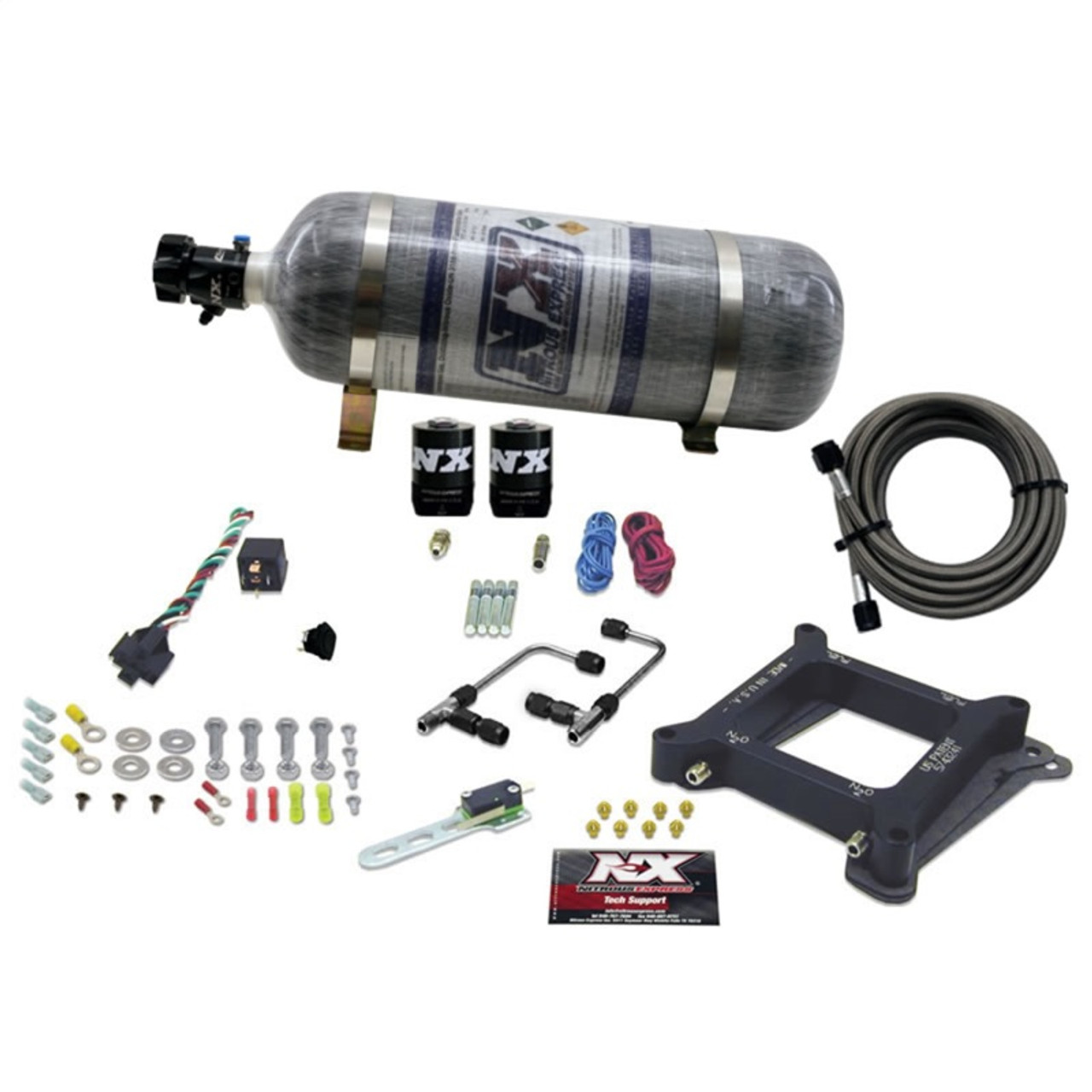 Nitrous Express 4150 Gemini Stage 6 Nitrous Kit (50-300HP) w/Composite Bottle - 60040-12