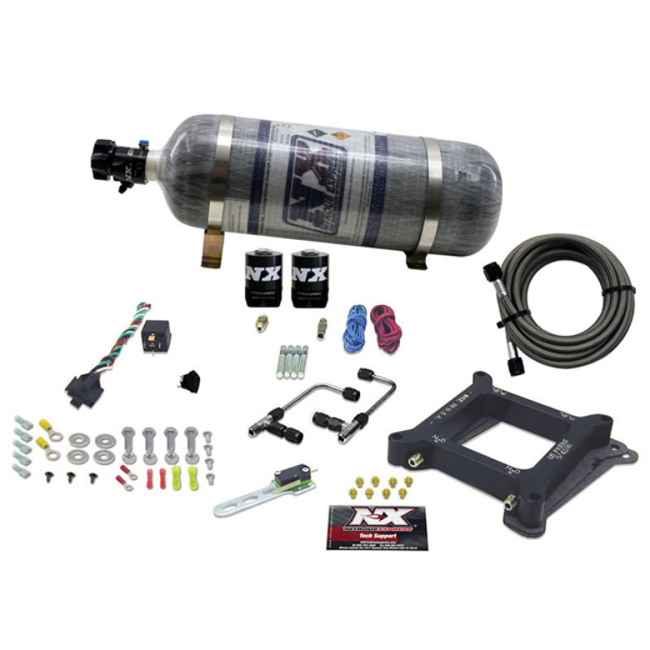Nitrous Express 4150 Gemini Pro-Power Nitrous Kit (100-500HP) w/Composite Bottle - 60540-12