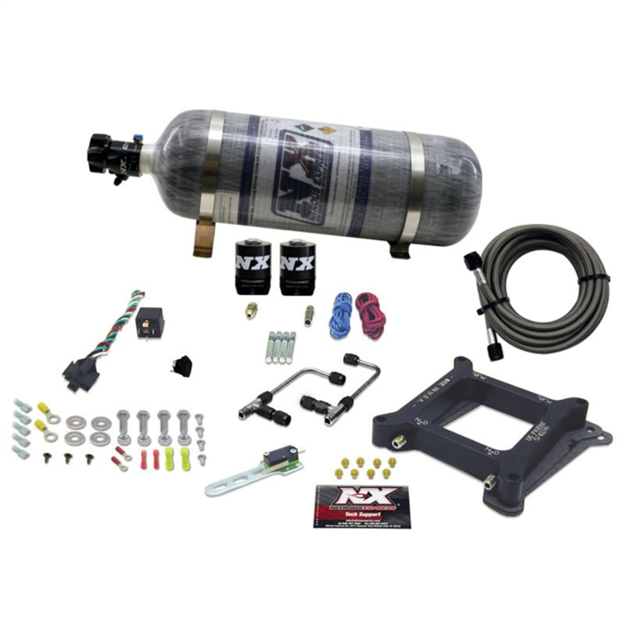 Nitrous Express 4150 Gemini Pro-Power Nitrous Kit (100-500HP) w/Composite Bottle - 60540-12