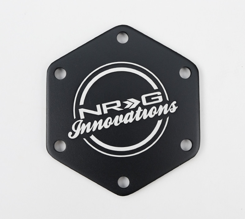 NRG Carbon Fiber w/ Blue Texalium Fabrics Horn Delete Button Circular Logo Front/ Back - STR-640CF/BL Photo - Primary
