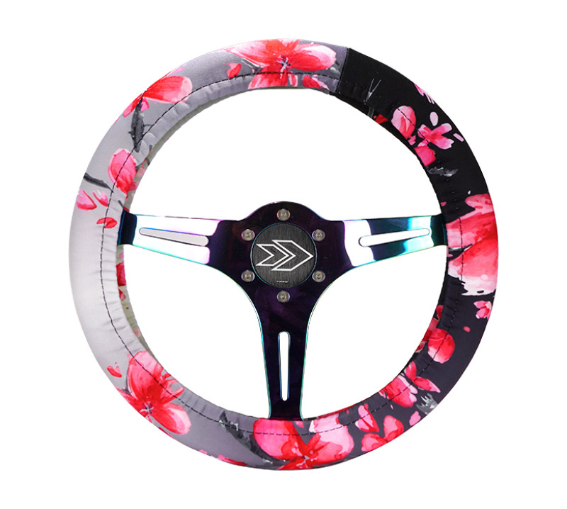 NRG Steering Wheel Cover - Sakura Stretch Polyester w/ PrismaTag - SWC-001SAKURA User 1