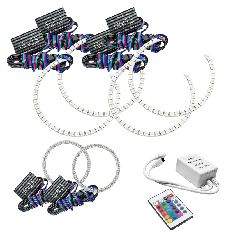 Oracle Dodge Charger 05-10 Triple Ring Halo Kit - ColorSHIFT w/ Simple Controller - 1118-504