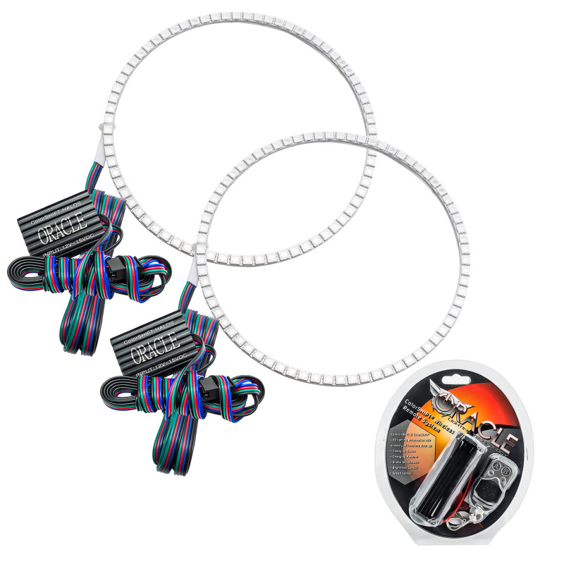 Oracle Jeep Wrangler JL/Gladiator JT LED Surface Mount Headlight Halo Kit - ColorSHIFT - 1214-330
