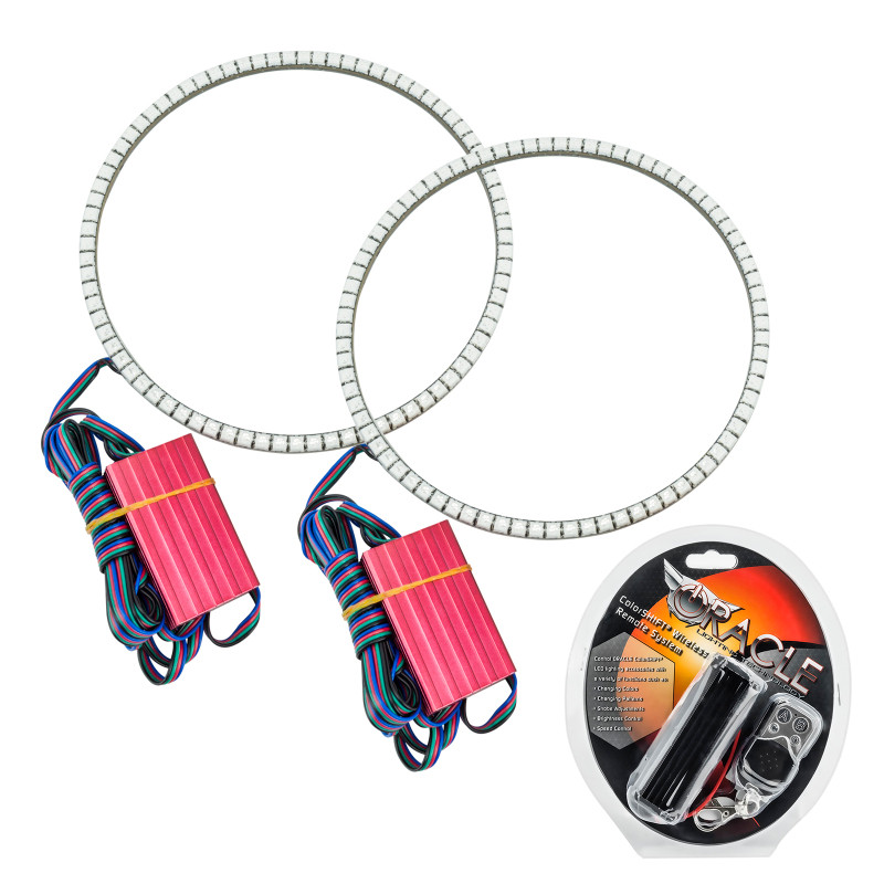 Oracle Jeep Wrangler JL/Gladiator JT LED Surface Mount Headlight Halo Kit - ColorSHIFT - 1214-330