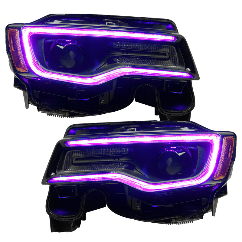 Oracle 1421 Jeep Grand Cherokee Dynamic Headlight DRL Upgrade Kit  ColorSHIFT Dynamic - 1284-332