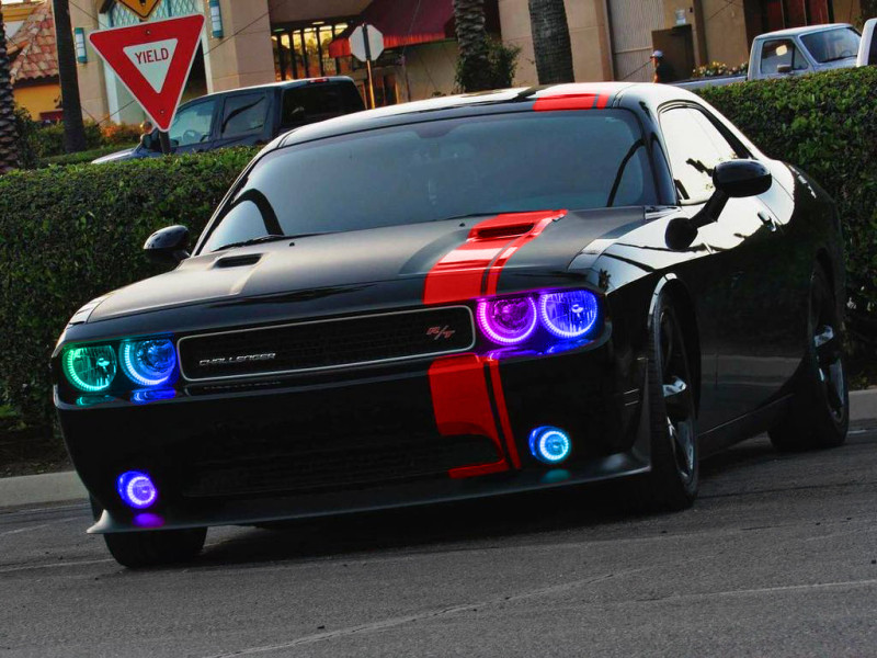 Oracle Dodge Challenger 08-14 LED Waterproof Halo Kit - ColorSHIFT w/o Controller - 1292-334