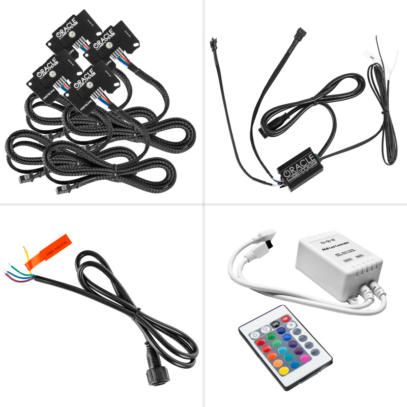 Oracle Jeep Wrangler JL/JT RGB+W Headlight DRL  Kit - ColorSHIFT w/ Simple Controller - 1346-504