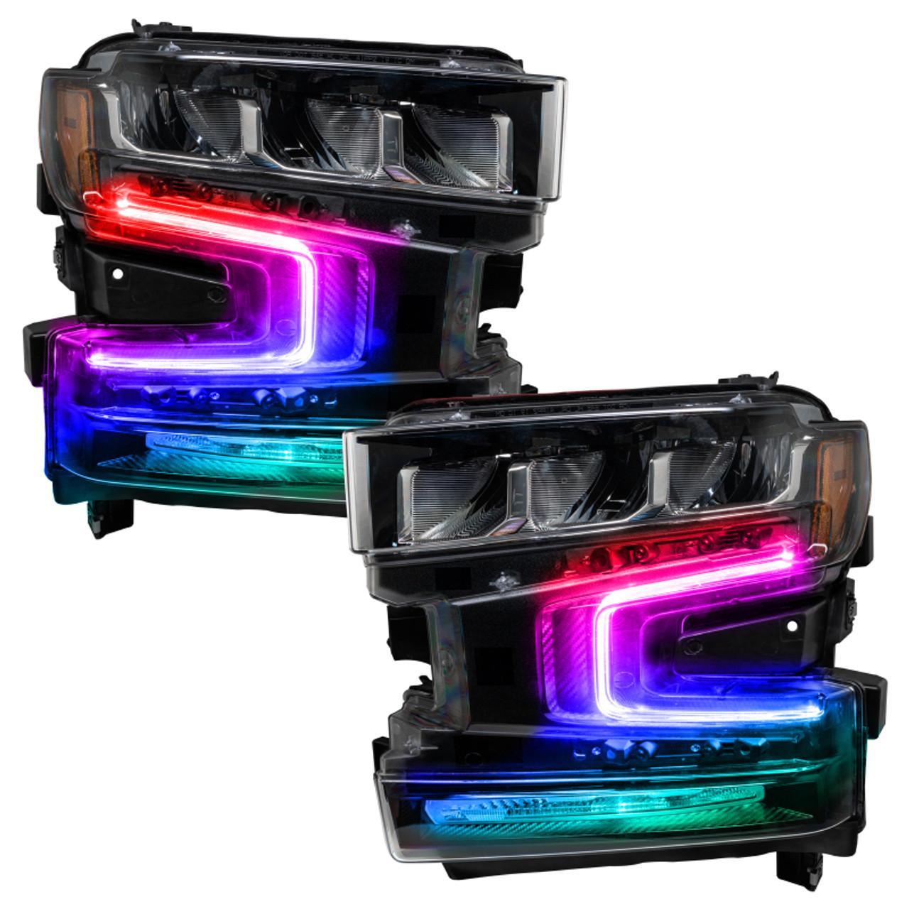 Oracle 19-21 Chevy Silverado 1500 RGB+W Headlight DRL  Kit - ColorSHIFT w/o Controller - 1441-334