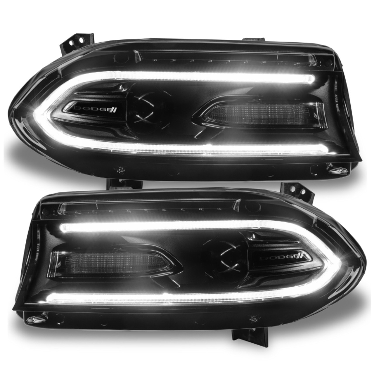 Oracle 15-21 Dodge Charger RGB+W DRL Headlight DRL Kit - ColorSHIFT w/ Simple Cntrl - 1443-504