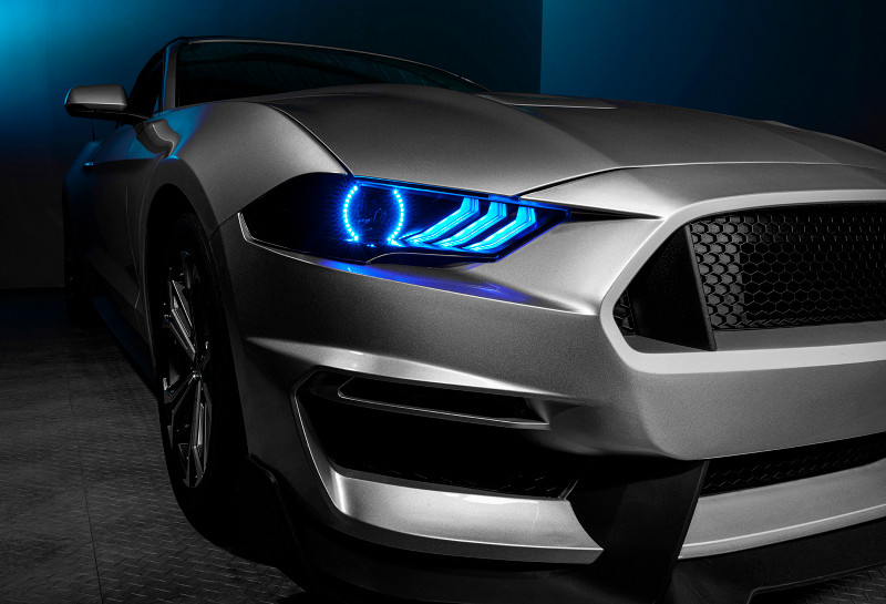 Oracle 18-21 Ford Mustang Dynamic DRL w/ Halo Kit & Sequential Turn Signal - ColorSHIFT - 1446-332