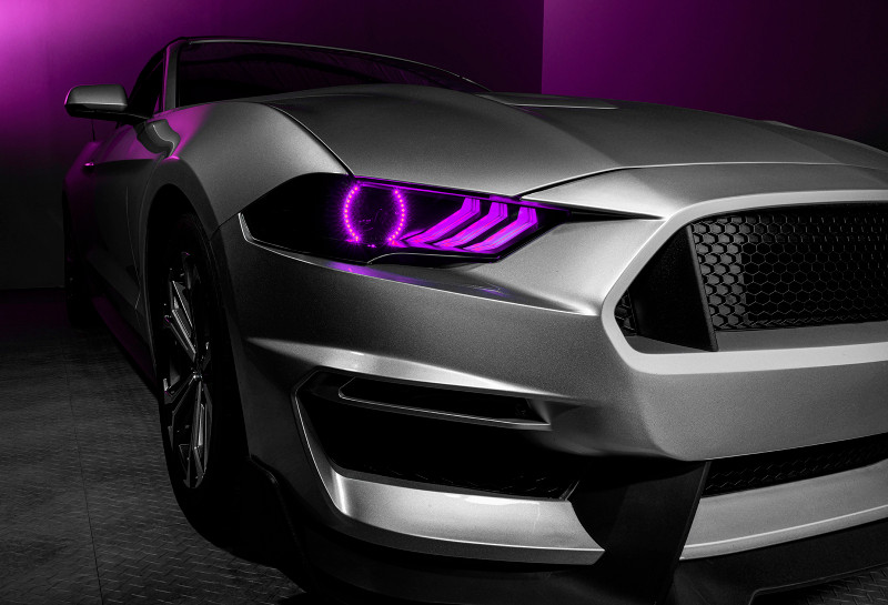 Oracle 18-21 Ford Mustang Dynamic DRL w/ Halo Kit & Sequential Turn Signal - ColorSHIFT - 1446-332
