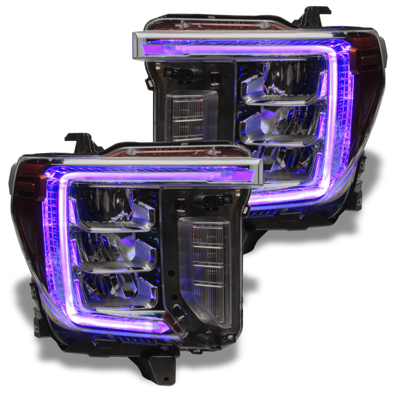 Oracle 20-21 GMC Sierra 2500/3500 HD RGB+W Headlight DRL Upgrade Kit - ColorSHIFT 2 - 1451-333