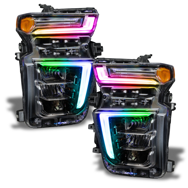 Oracle 2021 Chevy Silverado HD 2500/3500 RGB+W Headlight DRL Upgrade Kit ColorSHIFT 2 - 1452-333