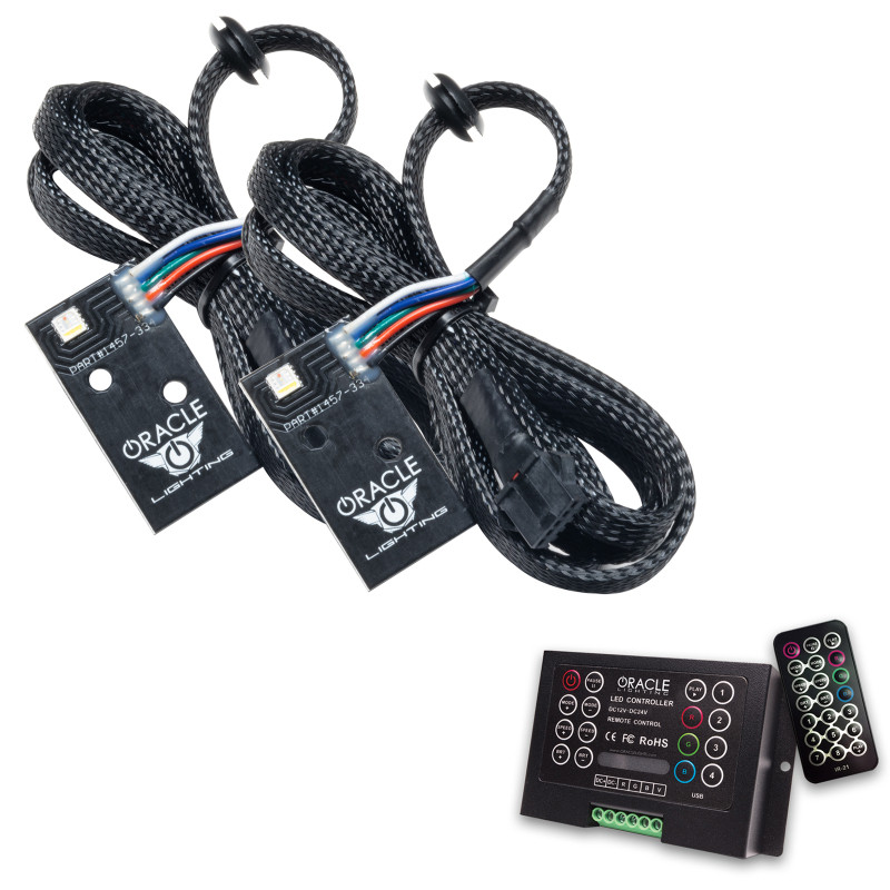 Oracle 14-21 Infiniti Q50 RGB+W Headlight DRL Upgrade Kit - ColorSHIFT w/ 2.0 Cntrl - 1457-333