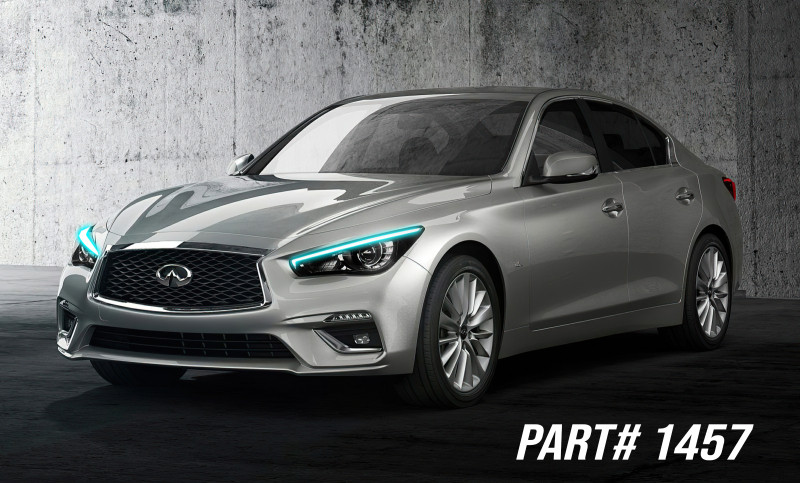 Oracle 14-21 Infiniti Q50 RGB+W Headlight DRL Upgrade Kit - ColorSHIFT w/ 2.0 Cntrl - 1457-333