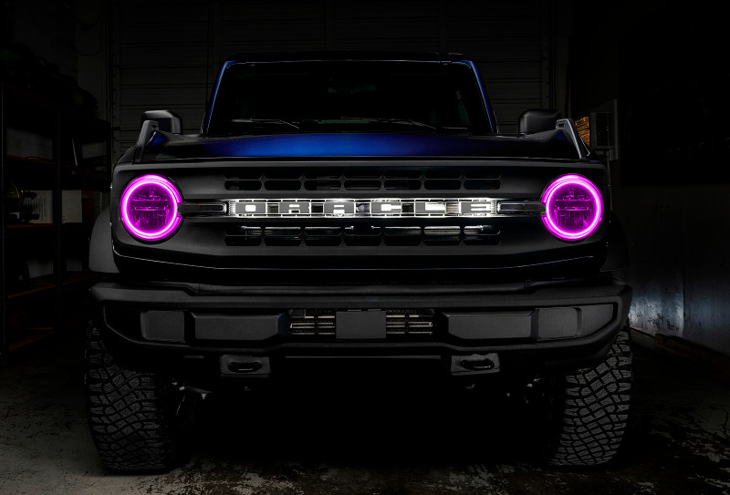 Oracle 2021 Ford Bronco Base Headlight LED Halo Kit - ColorSHIFT - w/ BC1 Controller - 1470-335