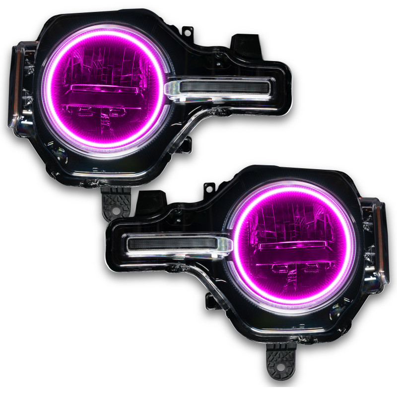 Oracle 2021 Ford Bronco Base Headlight LED Halo Kit - ColorSHIFT - w/ Simple Controller - 1470-504