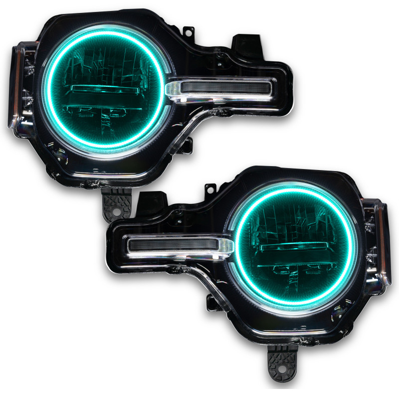 Oracle 2021 Ford Bronco Base Headlight LED Halo Kit - ColorSHIFT - w/ Simple Controller - 1470-504