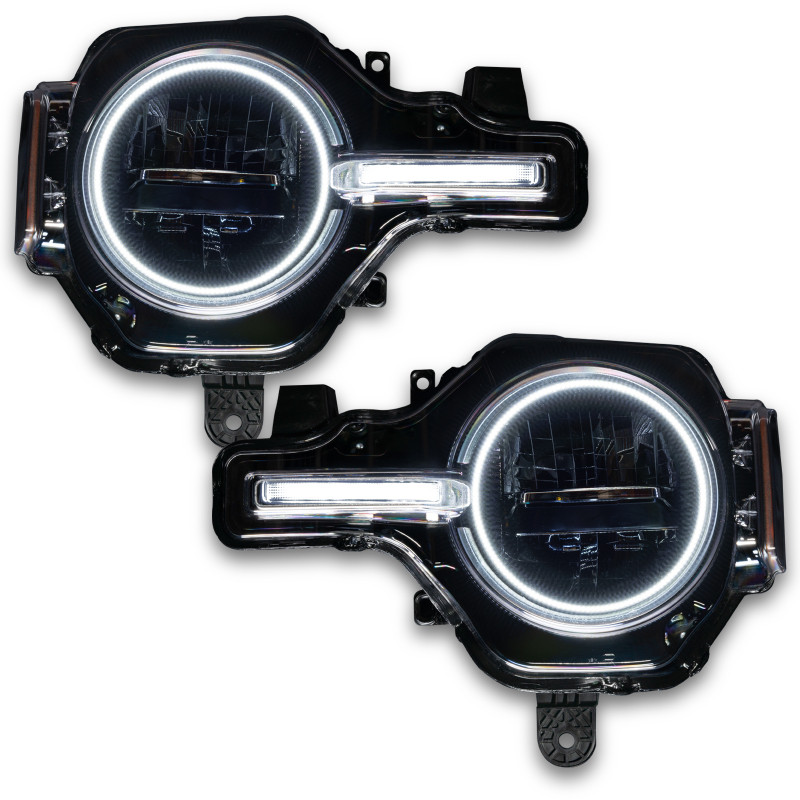 Oracle 21-22 Ford Bronco Headlight Halo Kit w/DRL Bar - Base Headlights -w/BC1 Cntrl - 1471-335