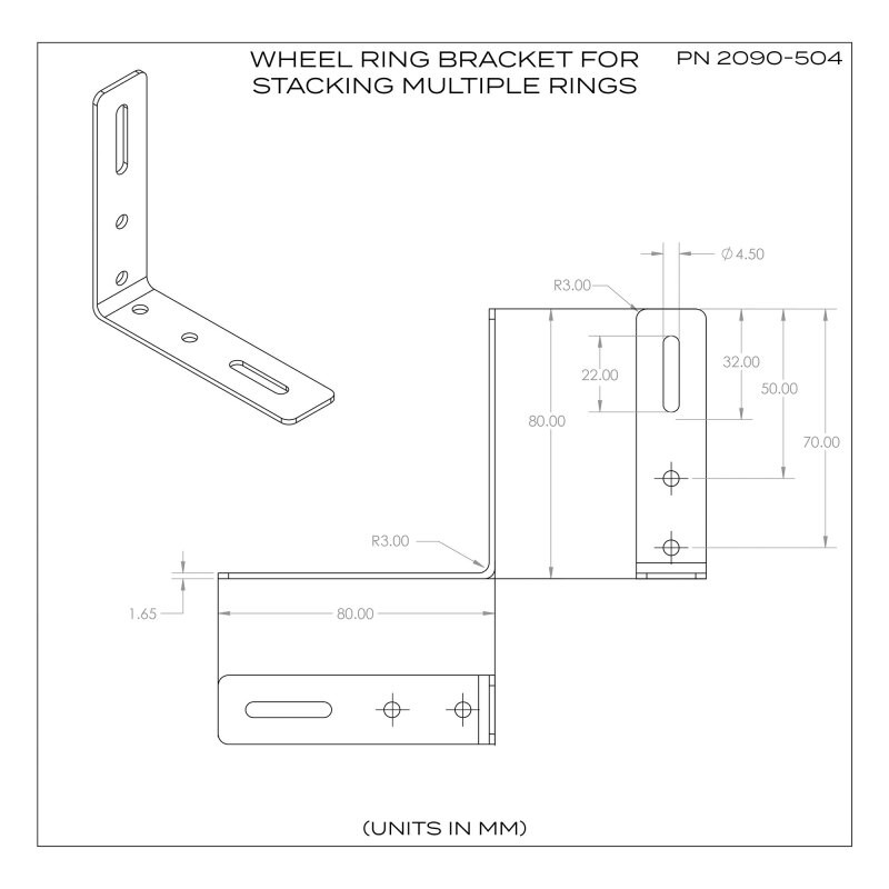 Oracle Offset Wheel Ring Bracket for Stacking Multiple Rings - Set of 12 - 2090-504