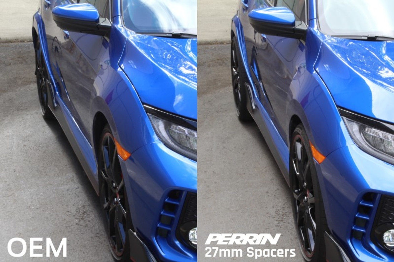 PERRIN 17-25 Honda Civic Type R / 22-26 Acura Integra Type S 64.1mm 5x120 Wheel Spacers 27mm - Pair - PHP-WHL-027BK