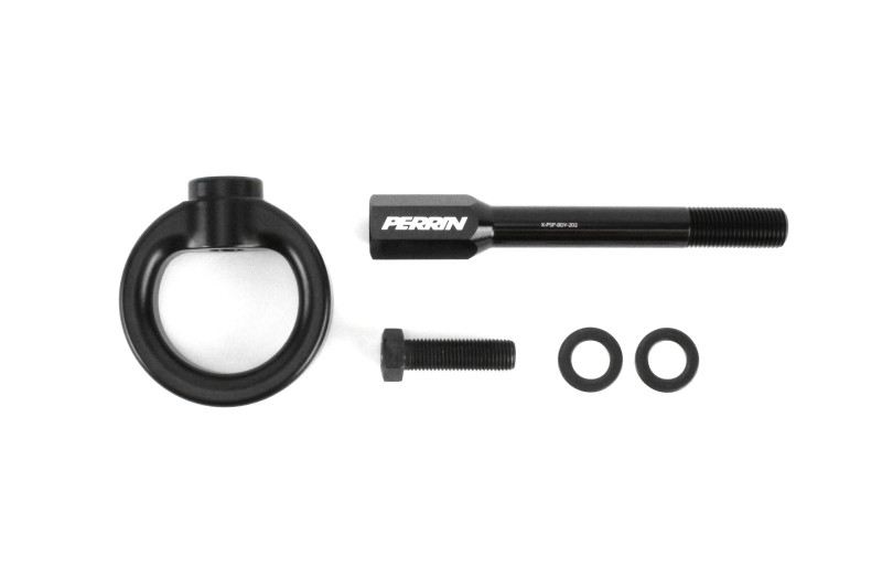 PERRIN 02-07 Subaru WRX/STI Tow Hook Kit (Front) - Flat Black - PSP-BDY-230BK