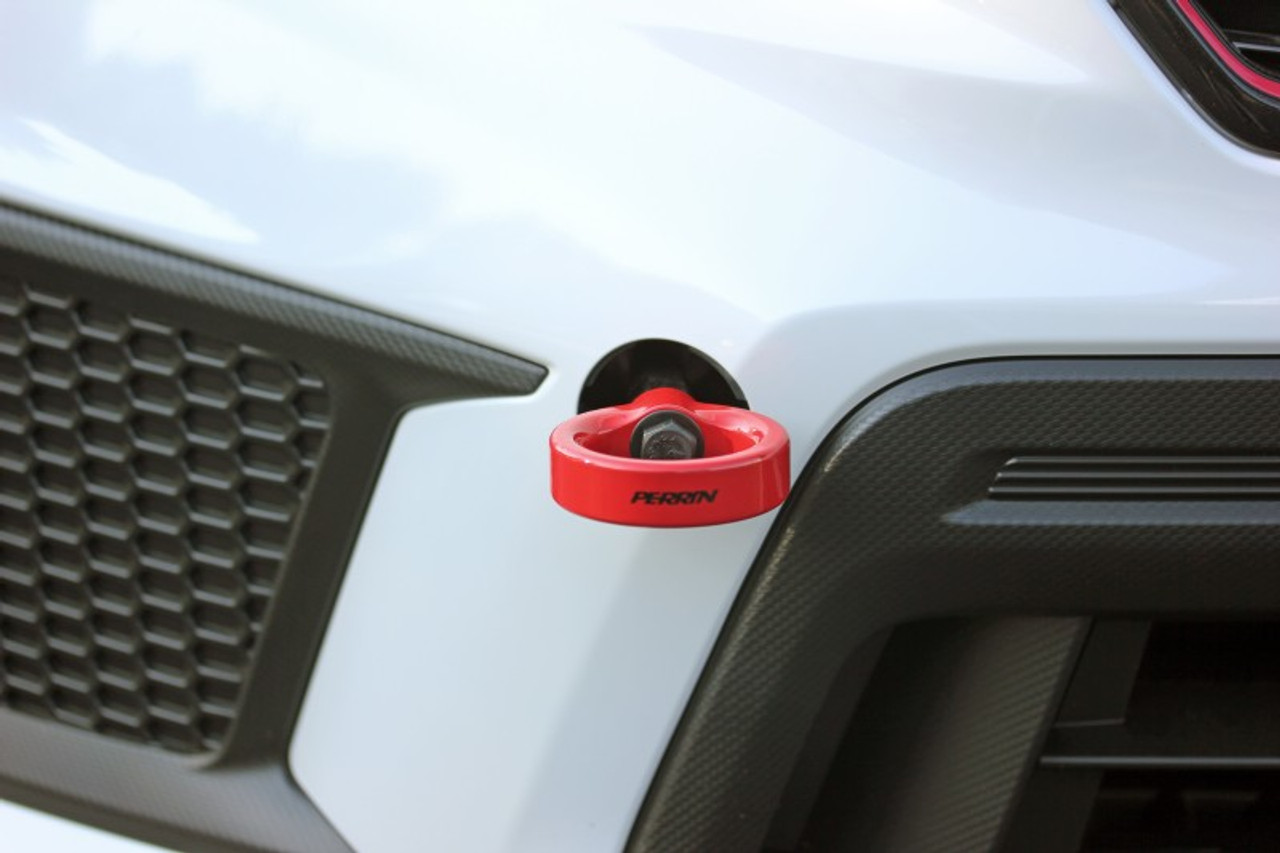 PERRIN 18-21 Subaru WRX & STI / 13-25 BRZ / 17-20 Toyota 86 Tow Hook Kit (Front) - Red - PSP-BDY-235RD