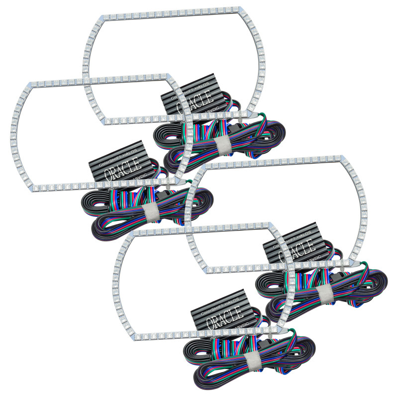 Oracle Chevy Silverado 07-13 Halo Kit Square Style - ColorSHIFT w/o Controller - 2358-334