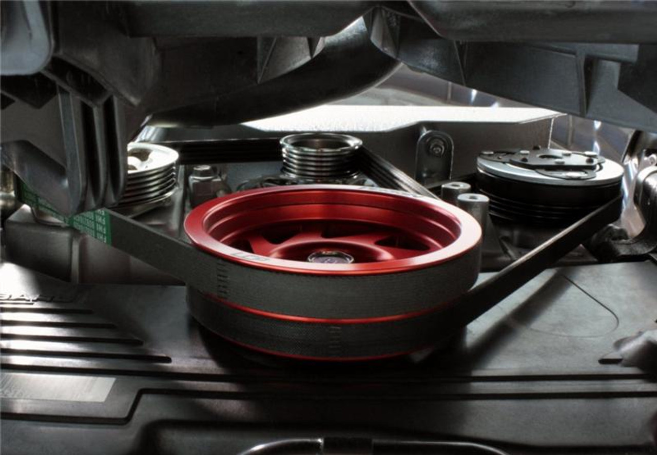 PERRIN 93-14 Subaru Impreza (Incl. 02-14 WRX) / 04-21 STI Lightened Crank Pulley - Red - PSP-ENG-100RD Photo - Primary