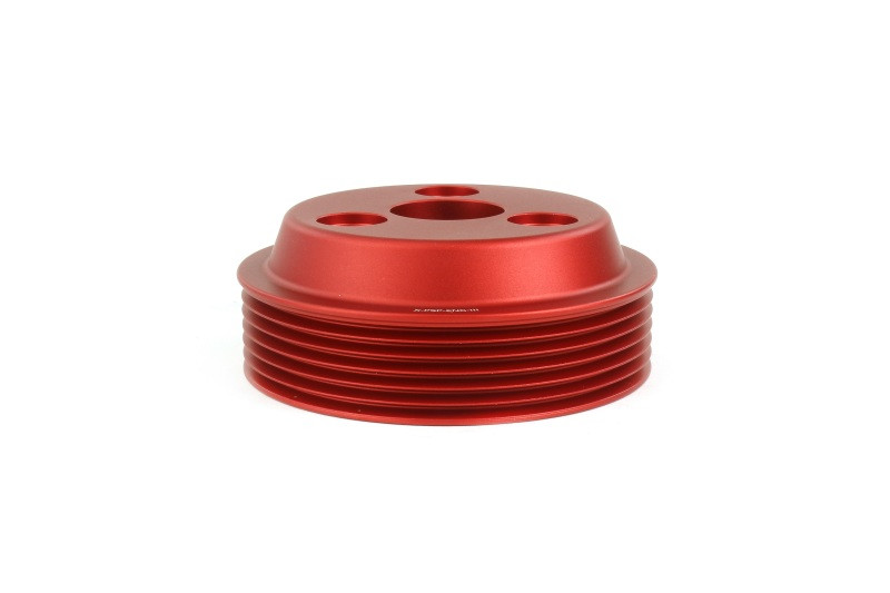 PERRIN 22-25 Subaru WRX / 21-25 Crosstrek / 20-25 LGT/OBXT/FXT Lightweight Water Pump Pulley - Red - PSP-ENG-112RD