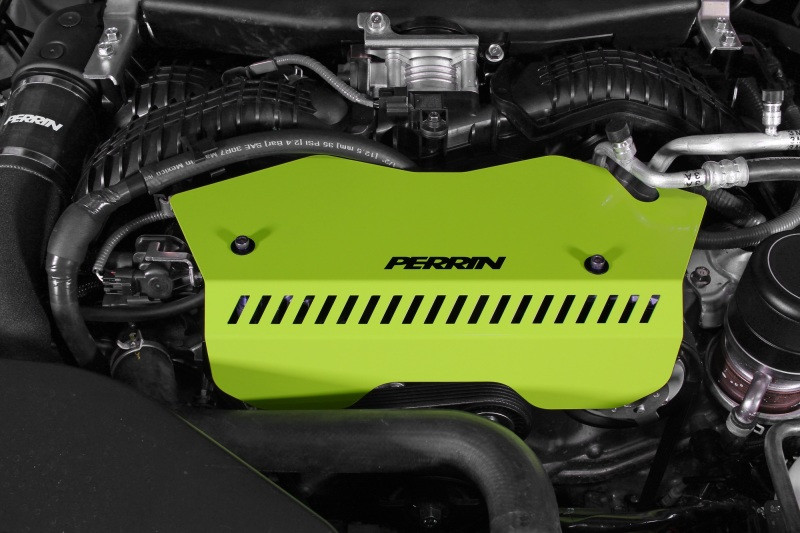 PERRIN 22-25 Subaru WRX Pulley Cover - Neon Yellow (TALL - For Use w/o PERRIN AOS) - PSP-ENG-153NY
