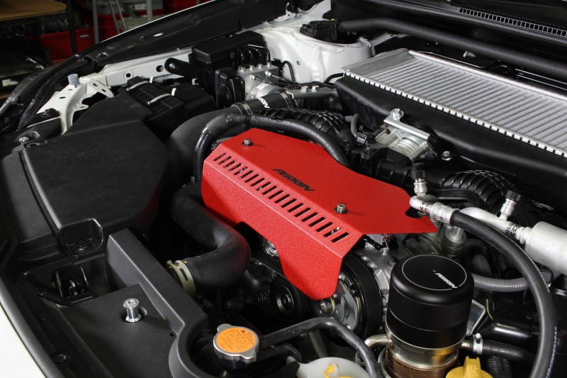 PERRIN 22-25 Subaru WRX Pulley Cover - Red (TALL - For Use w/o PERRIN AOS) - PSP-ENG-153RD