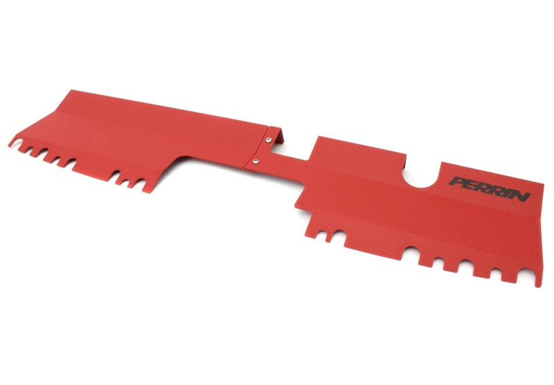 PERRIN 15-21 Subaru WRX/STI Radiator Shroud (Without OEM Intake Scoop) - Red - PSP-ENG-512-2RD