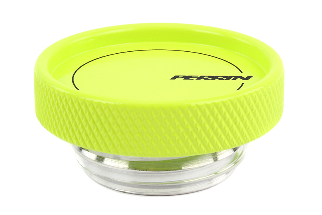 PERRIN 02-25 Subaru Impreza/WRX/STI & 13-25 Crosstrek/BRZ/FR-S/GR86/GR86 Oil Fill Cap - Neon Yellow - PSP-ENG-711NY