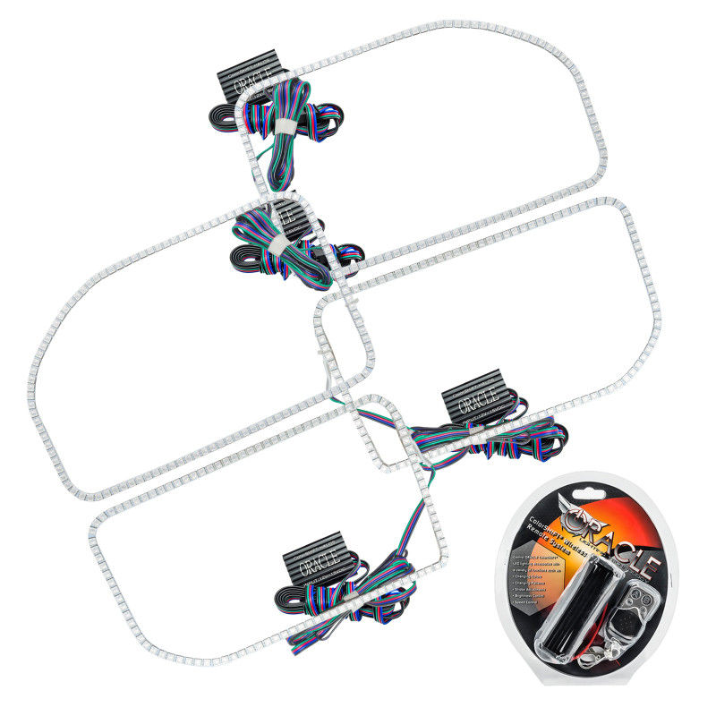 Oracle Ford F250/350 11-16 Halo Kit (Square Ring Design) - ColorSHIFT - 2383-330