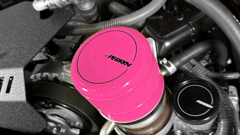 PERRIN 15-25 Subaru WRX & 13-25 BRZ/FR-S/86/GR86 Oil Filter Cover - Hyper Pink - PSP-ENG-716HP
