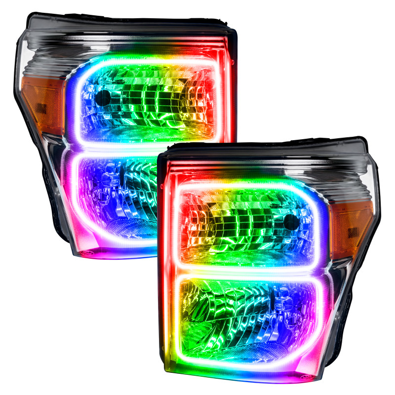 Oracle Ford F250/350 11-16 Dynamic Halo Kit - Square Ring Design - ColorSHIFT - Dynamic - 2383-332
